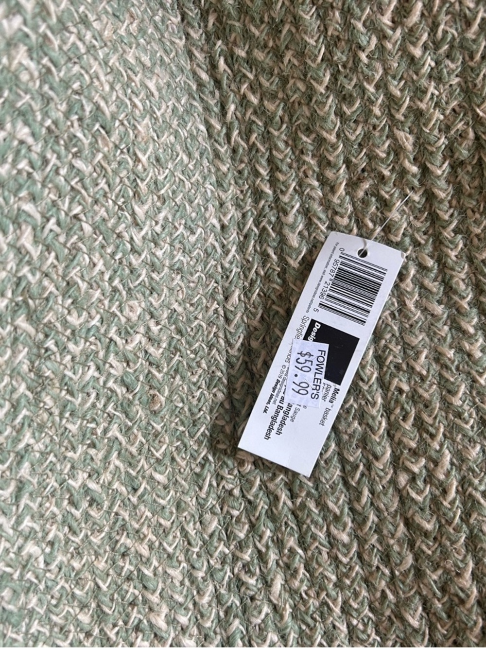 NWT MELIA WOVEN JUTE BASKET - Picture 8 of 8